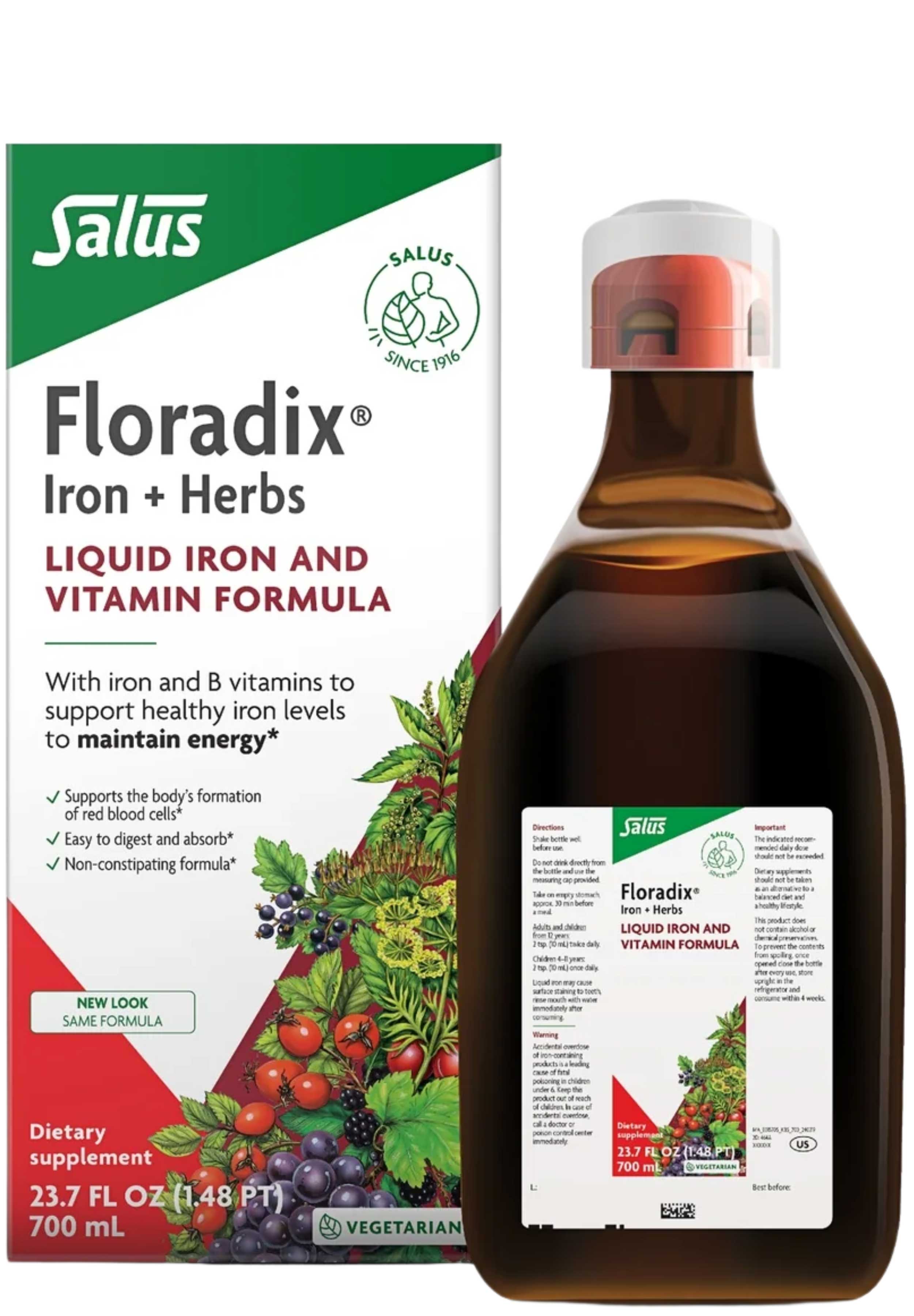 Floradix (Salus) Iron + Herbs Liquid