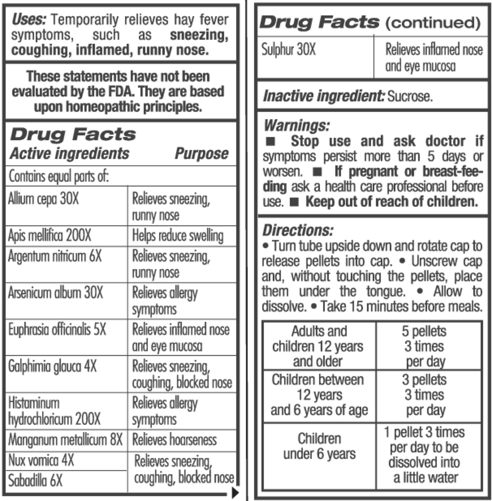 GUNA Biotherapeutics Guna Hay Fever Relief Ingredients