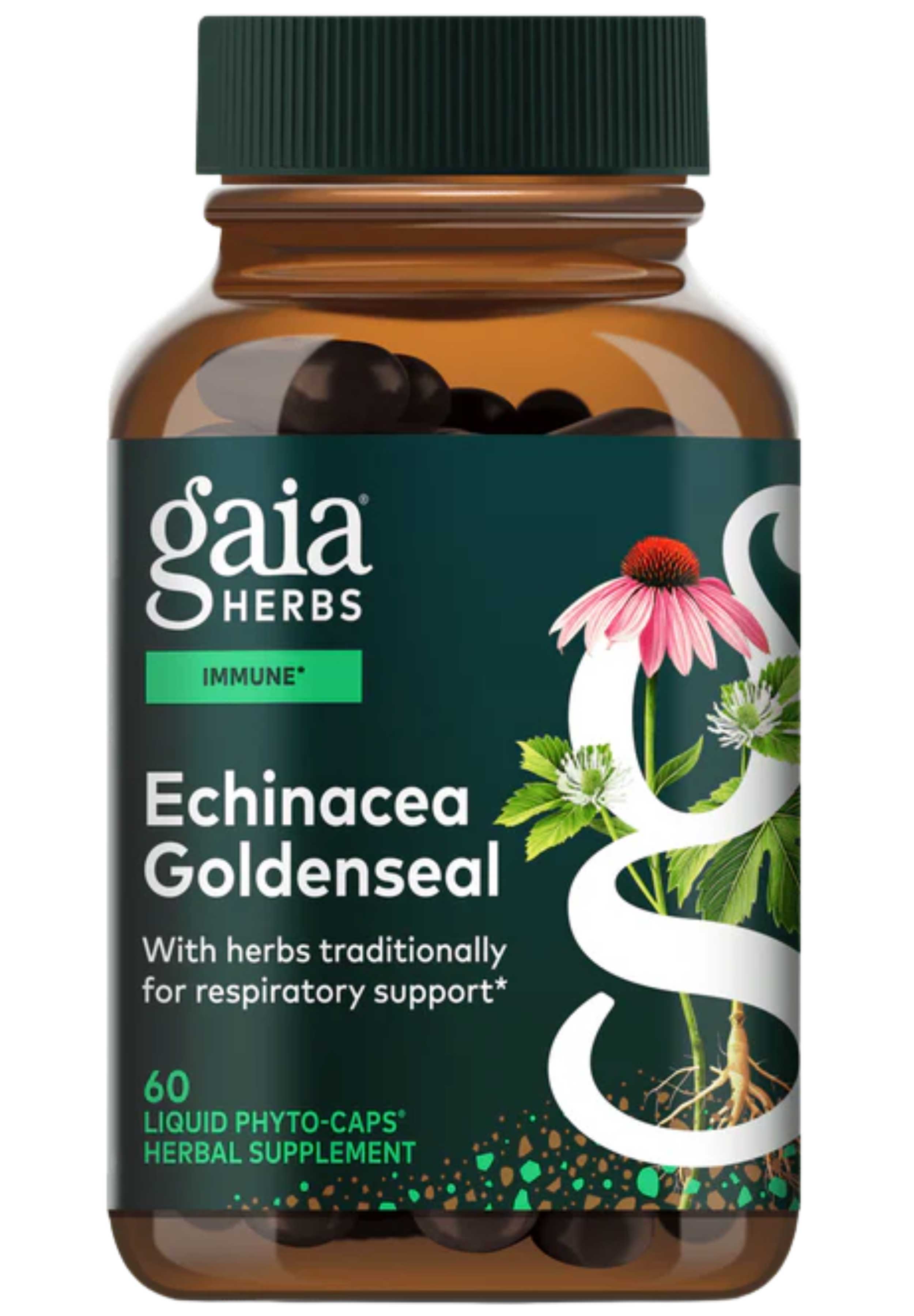 Gaia Herbs Echinacea Goldenseal Capsules