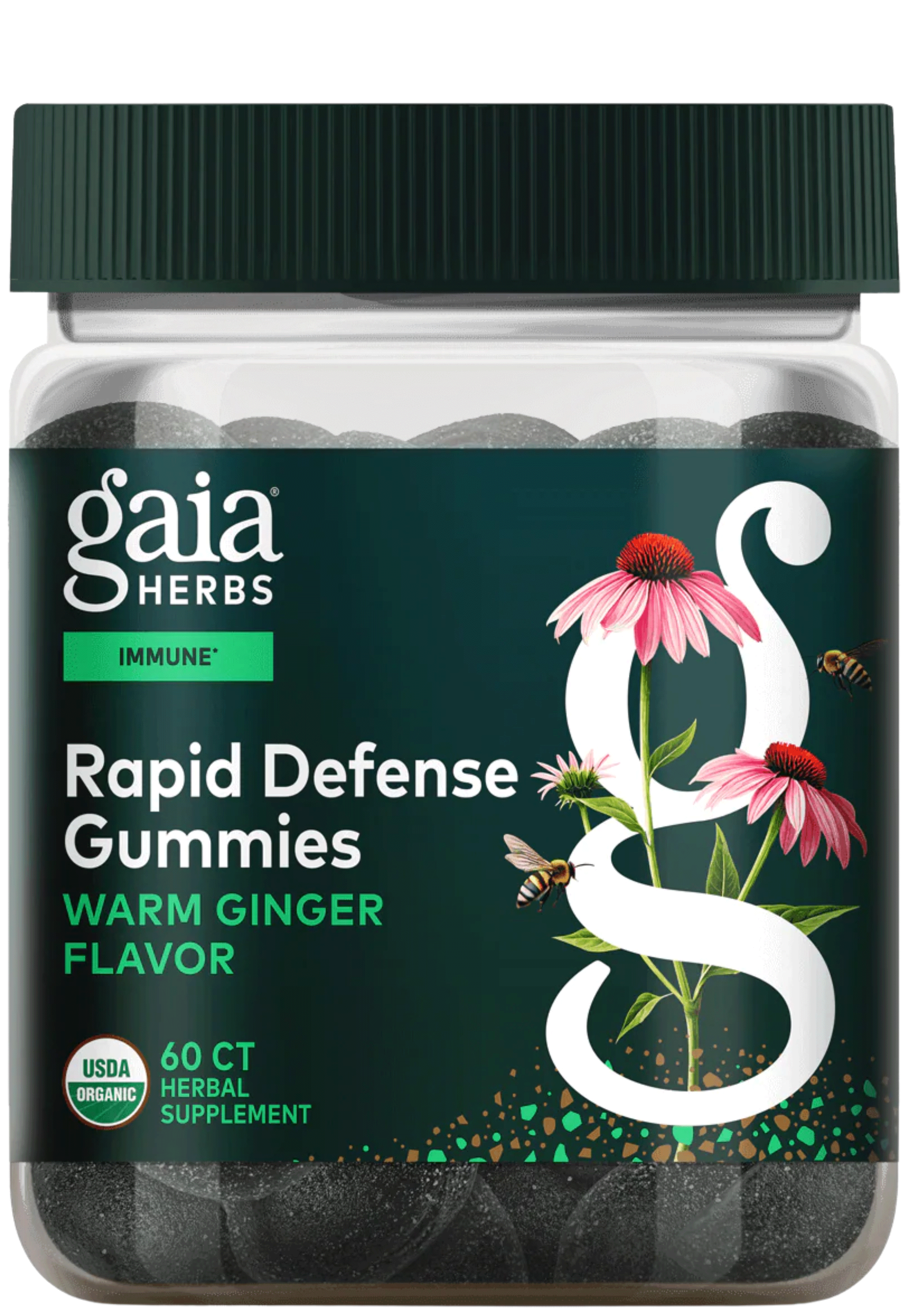 Gaia Herbs Immune Rapid Defense Gummies - Warm Ginger