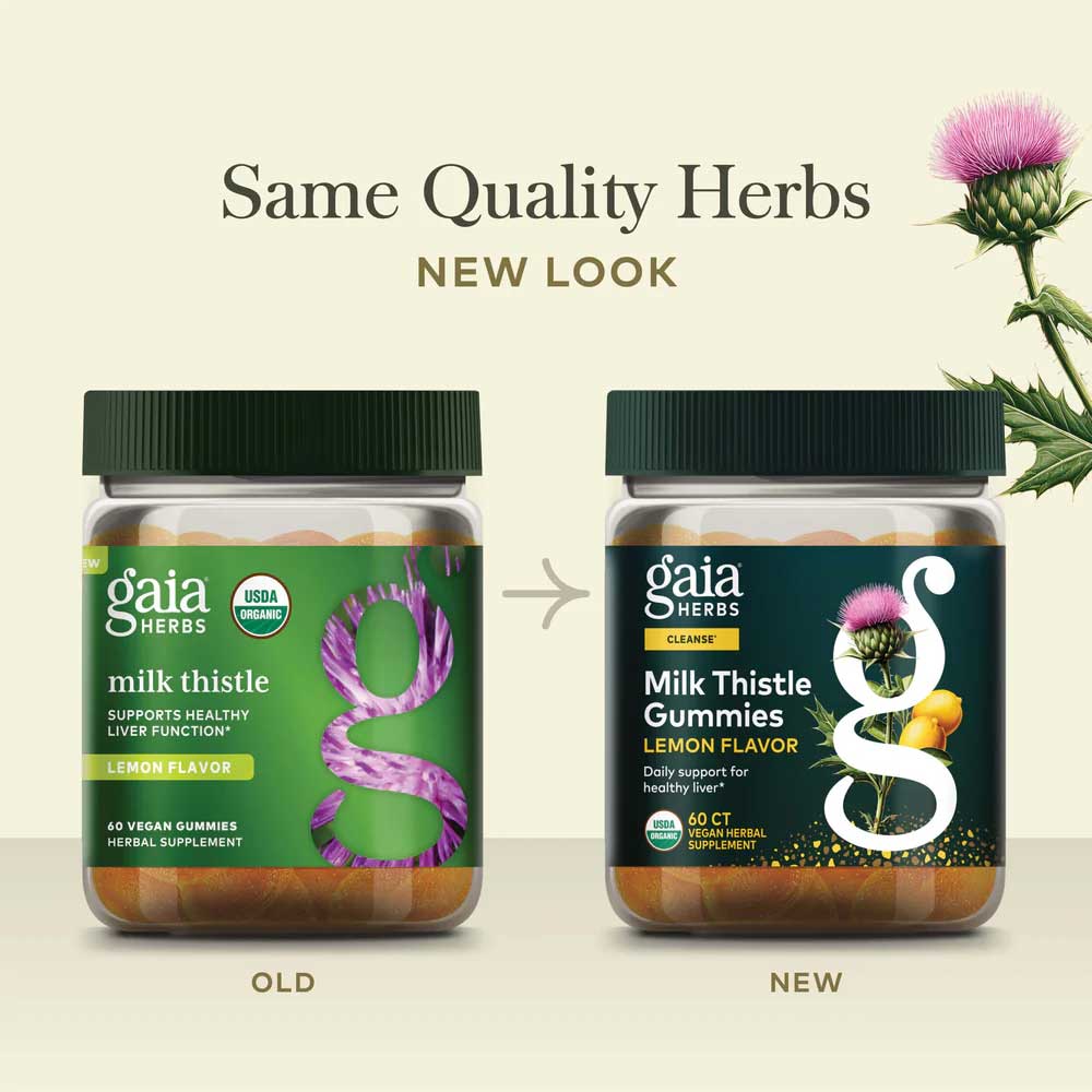 Gaia Herbs Milk Thistle - Lemon New Look