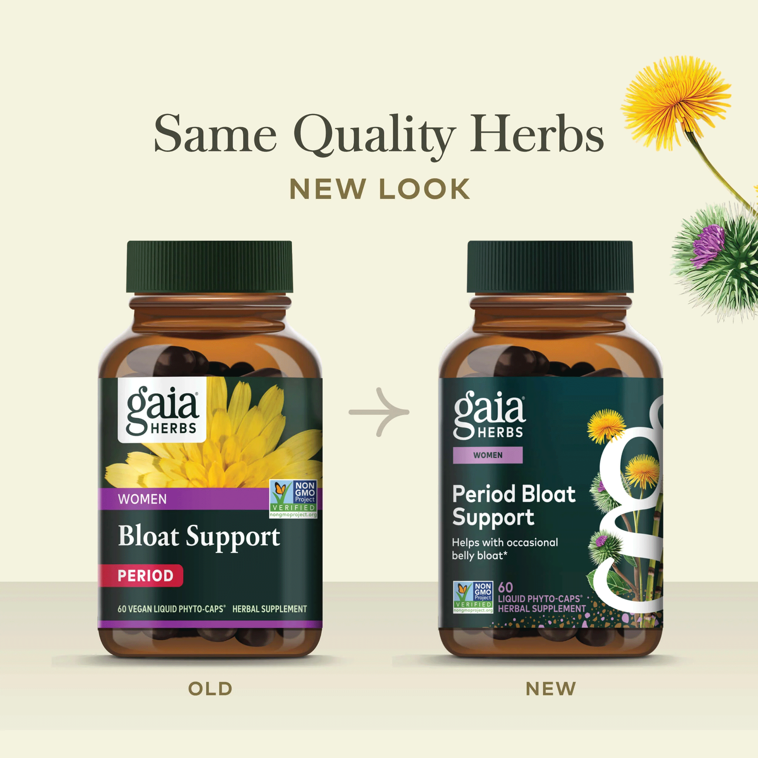 Gaia Herbs Period Bloat Support New Look