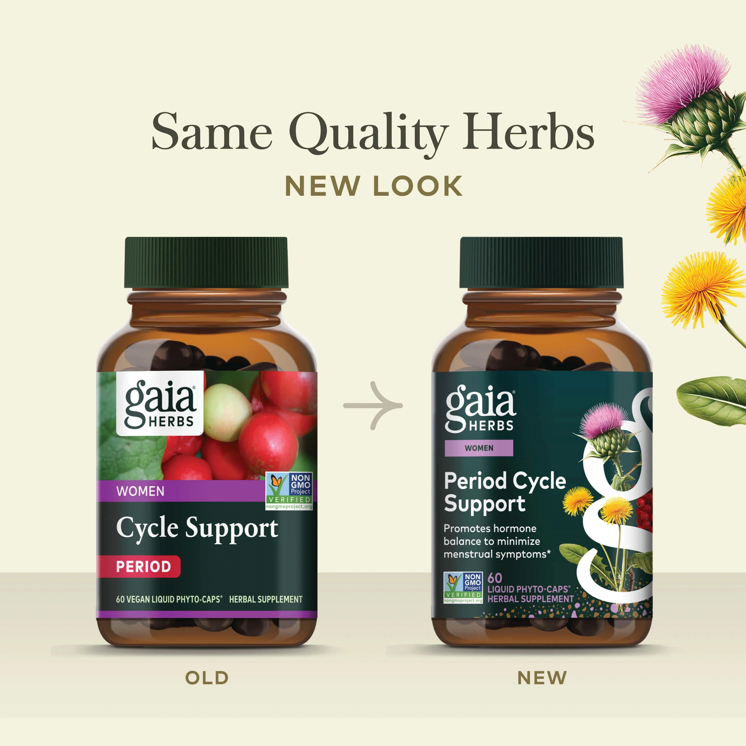 Gaia Herbs Period Cycle Support New Look