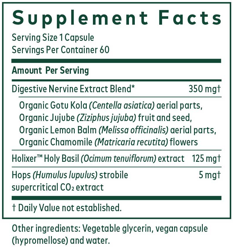 Gaia Herbs Professional Solutions GI Stress Ingredients