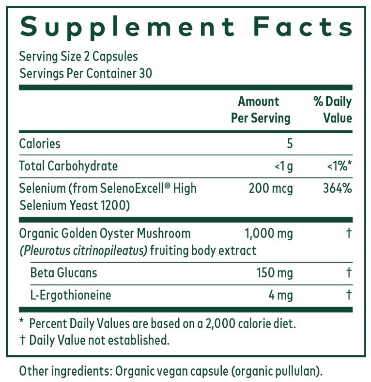 Gaia Herbs Professional Solutions L-Ergo Complex Ingredients