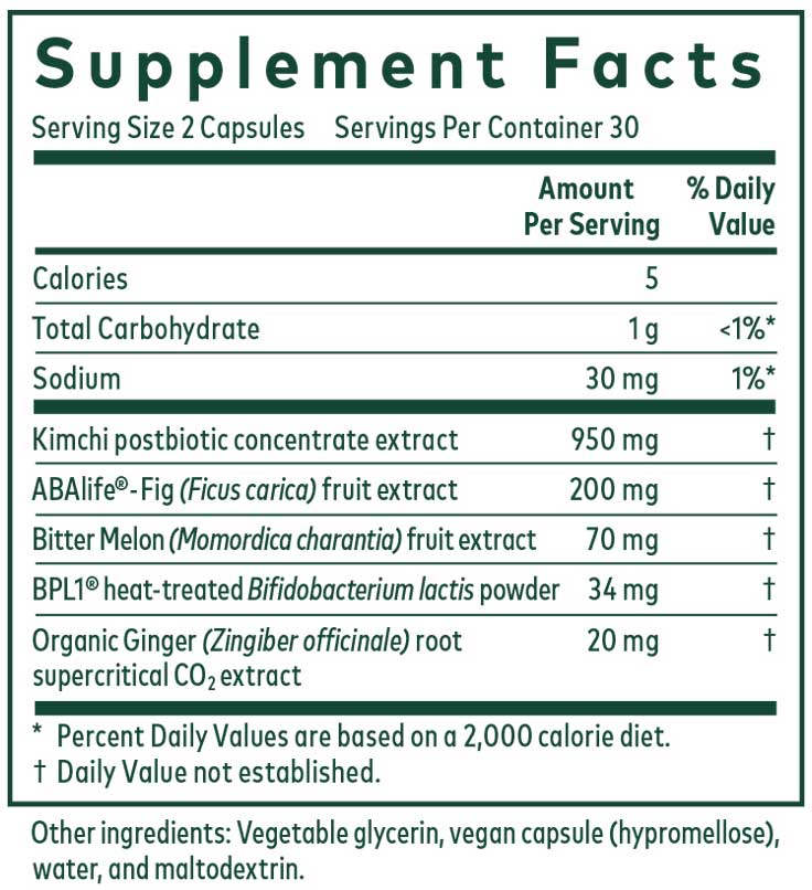 Gaia Herbs Professional Solutions Tri-Glycemic Ingredients