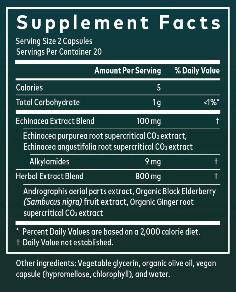 Gaia Herbs Quick Defense Ingredients