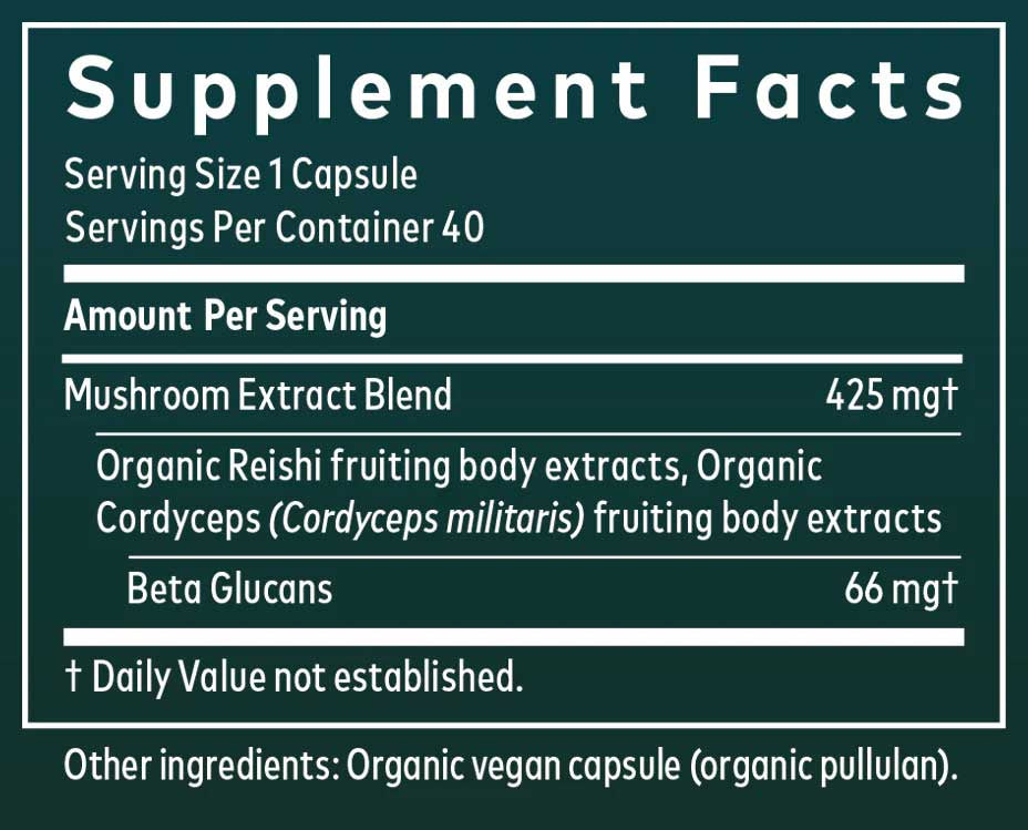 Gaia Herbs Respiratory Reishi & Cordyceps (Formerly Respiratory Mushroom Blend) Ingredients