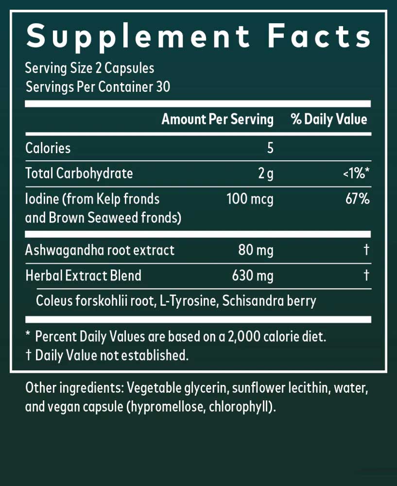 Gaia Herbs Thyroid Support Capsules Ingredients