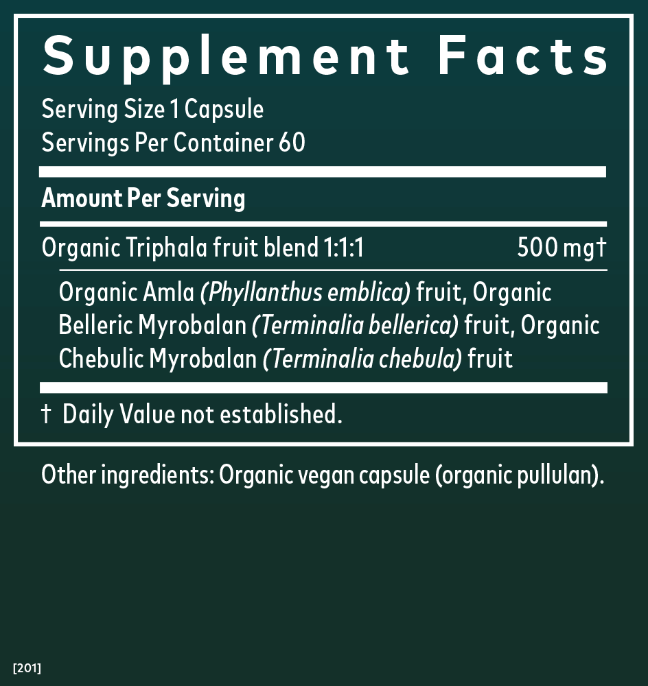 Gaia Herbs Triphala Fruit Ingredients