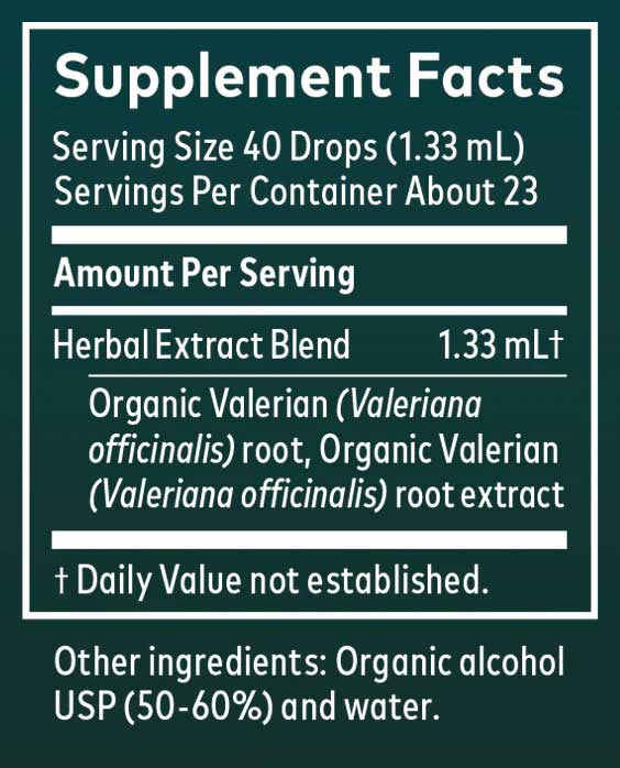 Gaia Herbs Valerian Root Ingredients