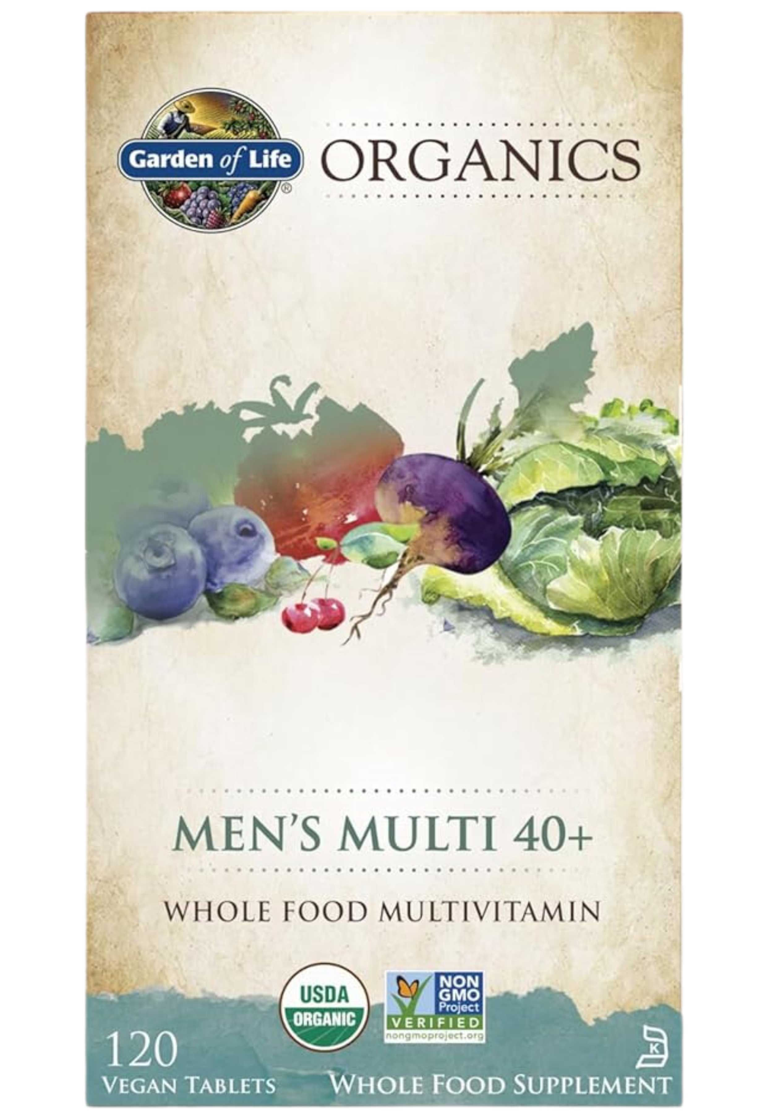 Garden of Life mykind Organics Men's Multivitamin 40+