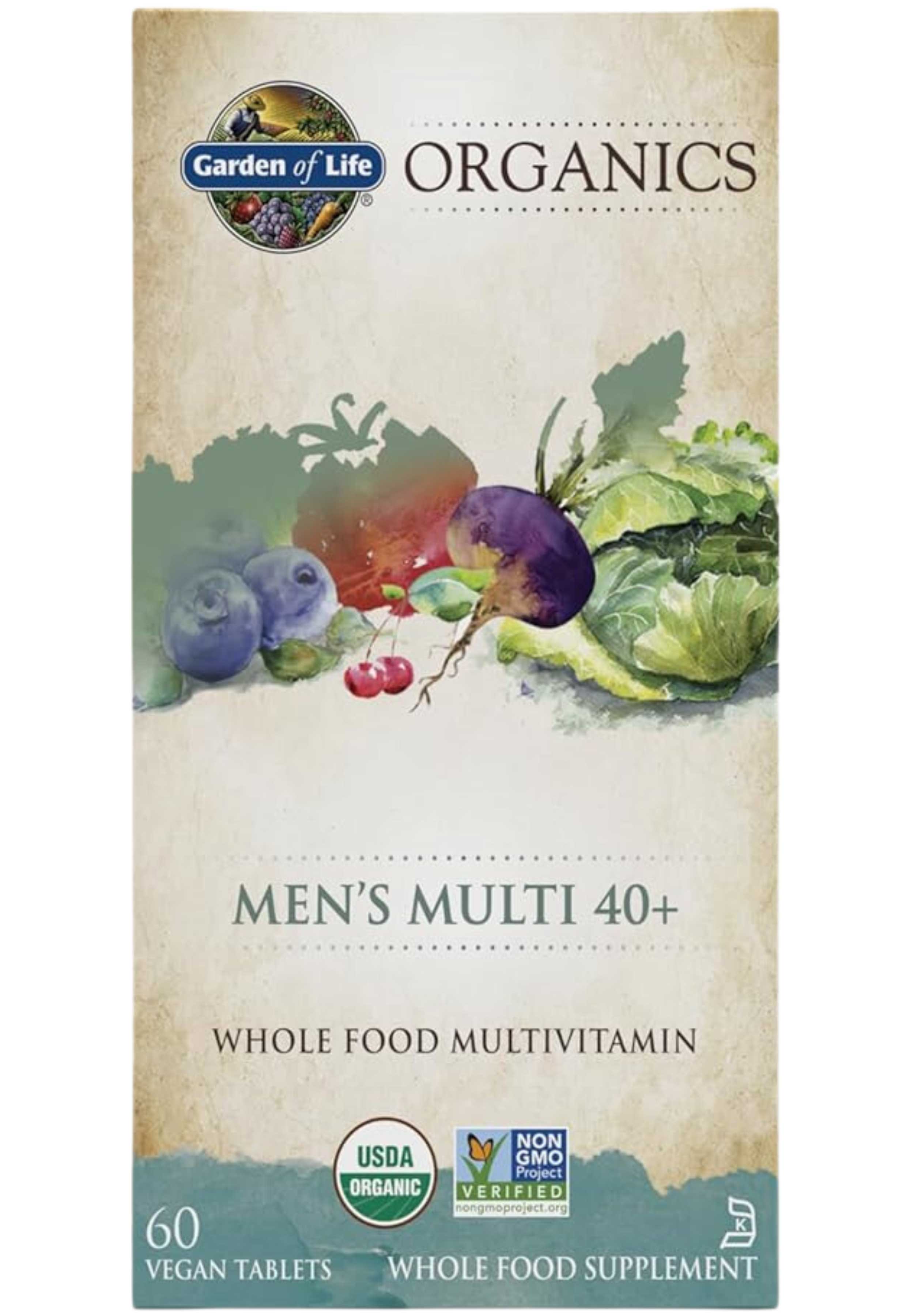 Garden of Life mykind Organics Men's Multivitamin 40+