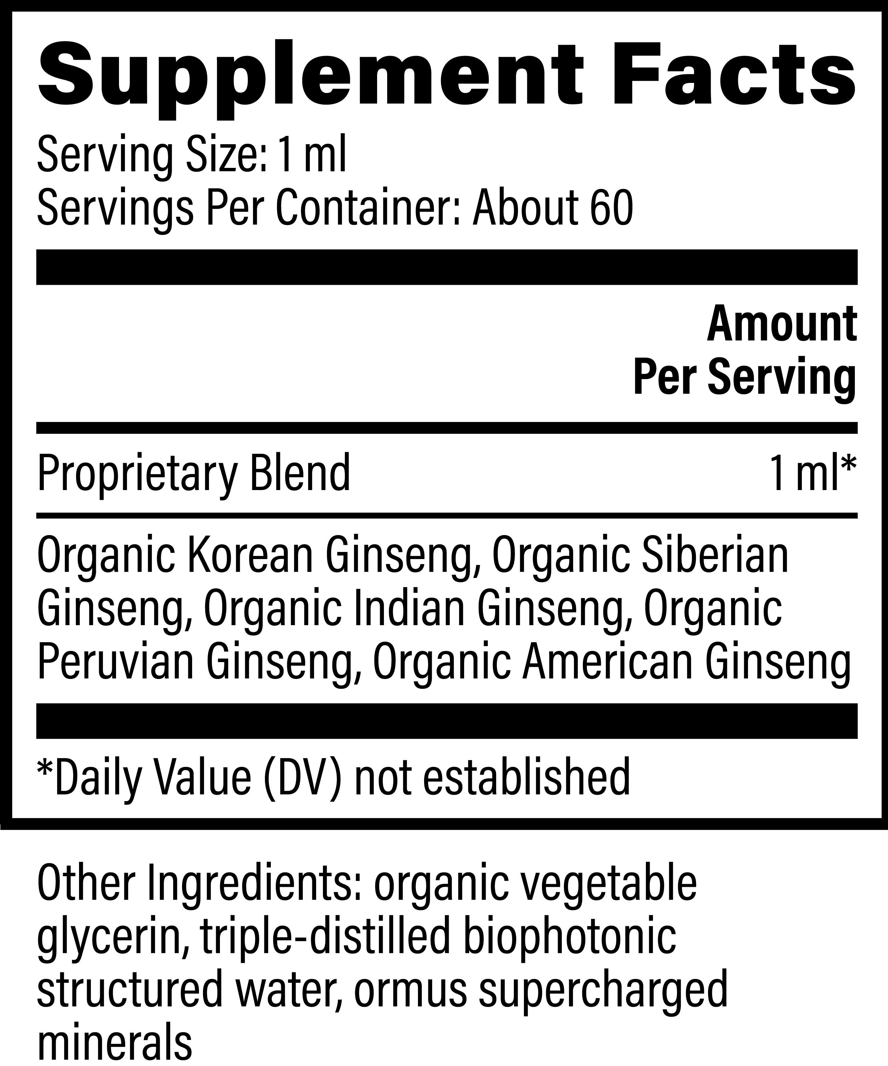 Global Healing 5 Ginseng Ingredients