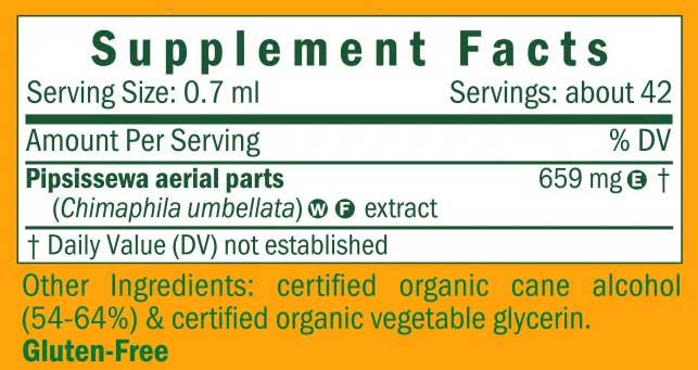Herb Pharm Pipsissewa Ingredients