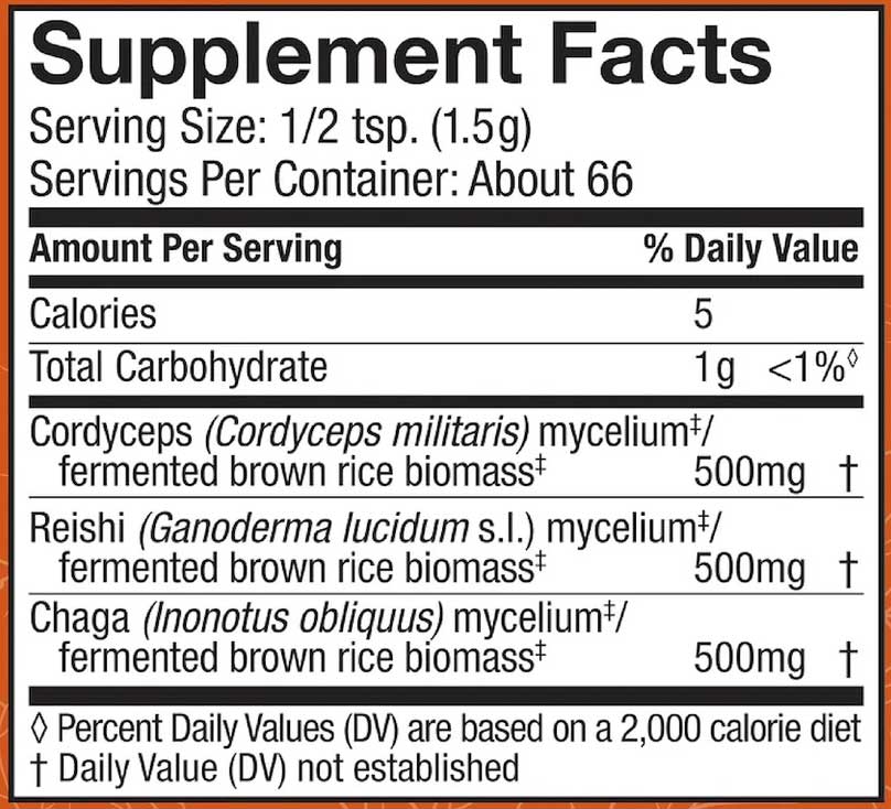 Host Defense Breathe Powder Ingredients