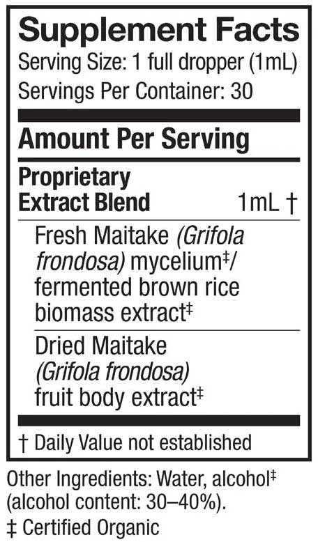 Host Defense Maitake Extract Ingredients