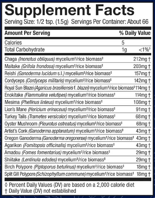 Host Defense MyCommunity Powder Ingredients