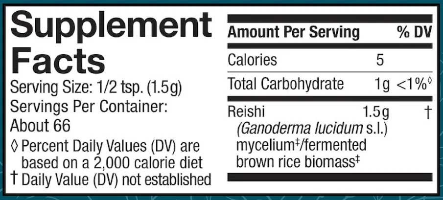 Host Defense Reishi Powder Ingredients