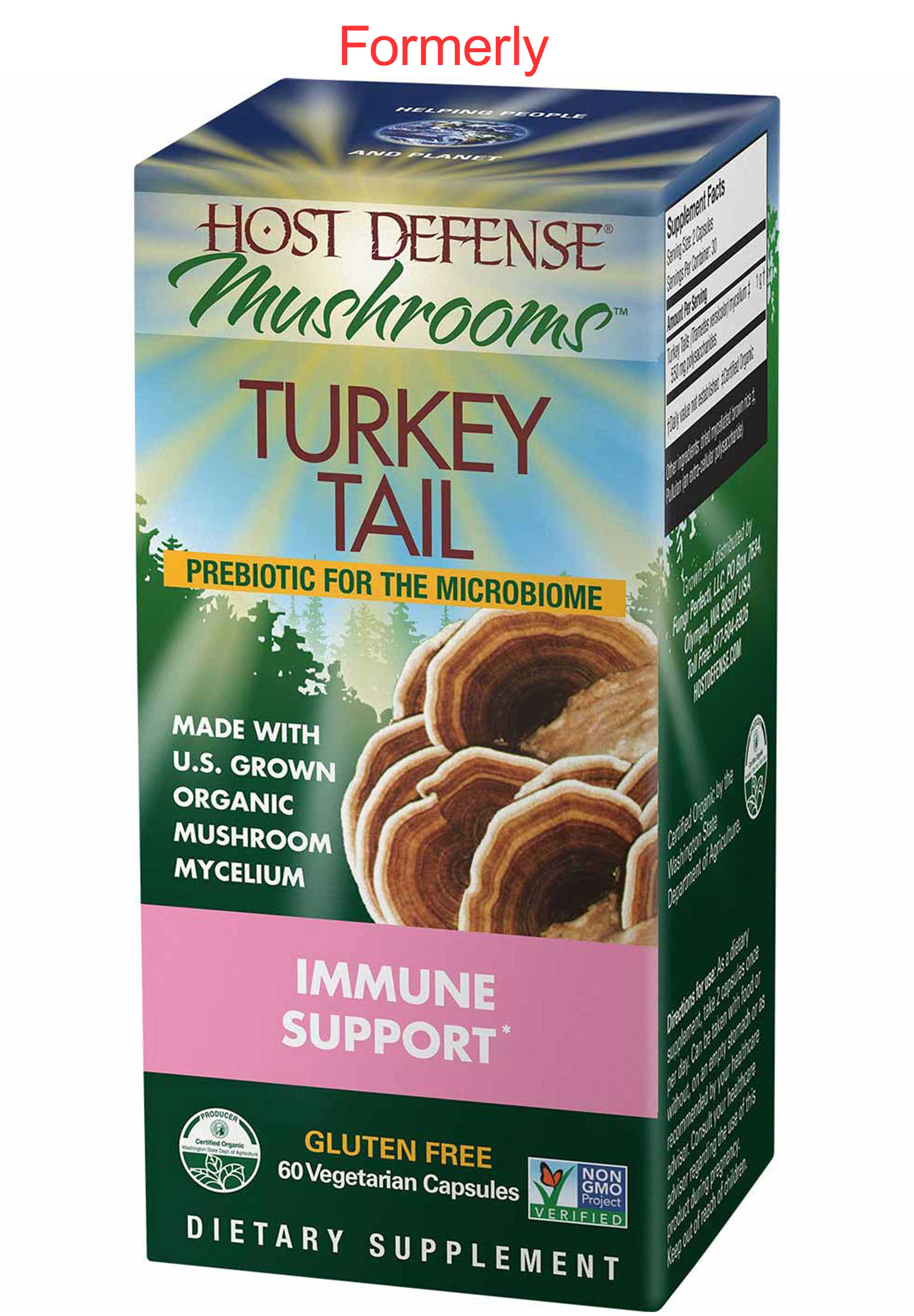 Host Defense Turkey Tail Capsules Formerly