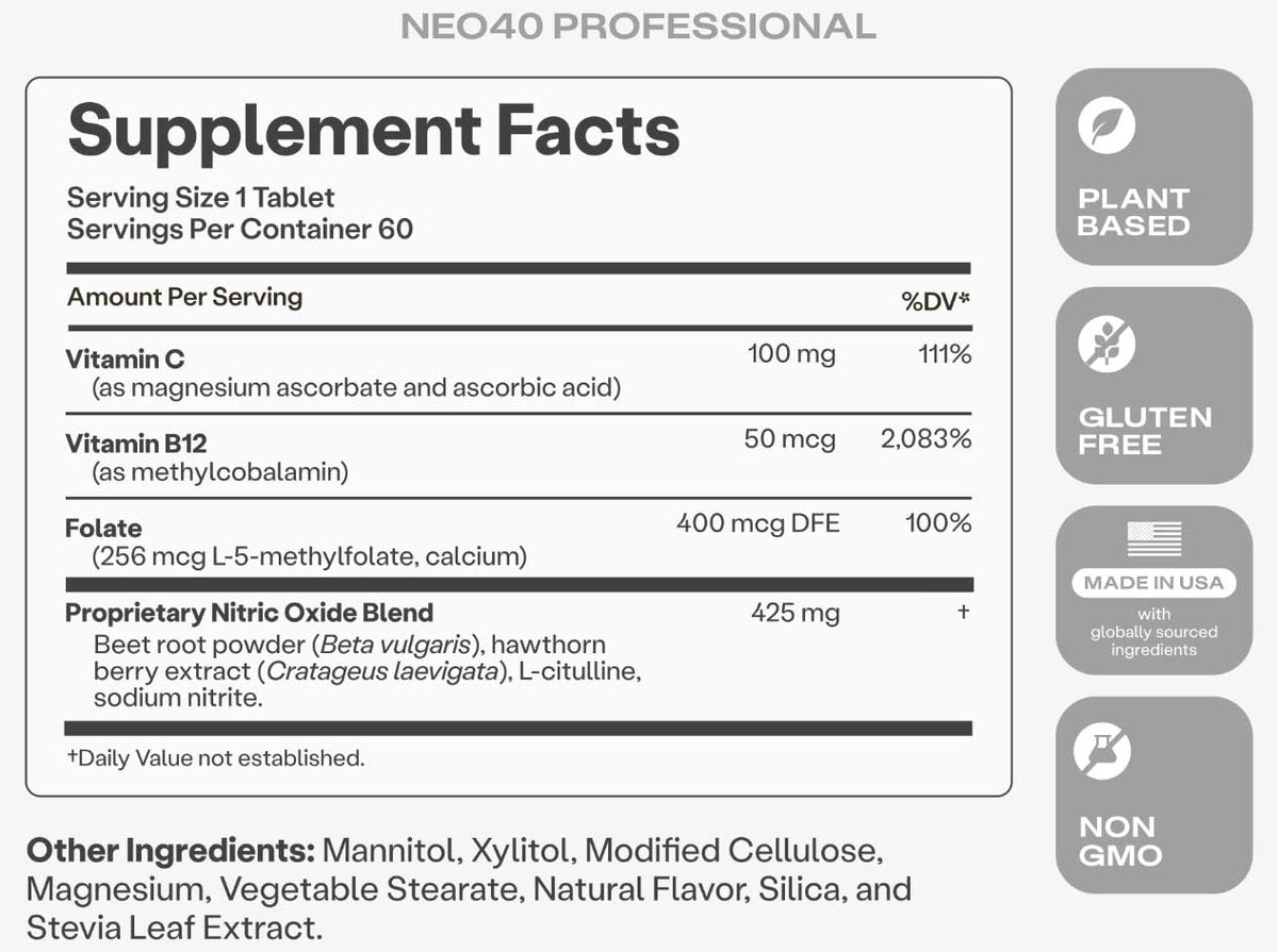 HumanN Neo40 Ingredients