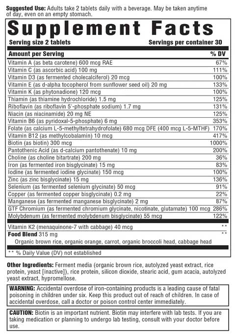 Innate Response Formulas Women's Multivitamin Ingredients