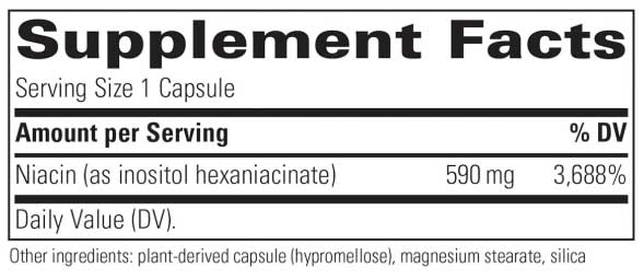 Integrative Therapeutics Flush-Free Niacin Ingredients