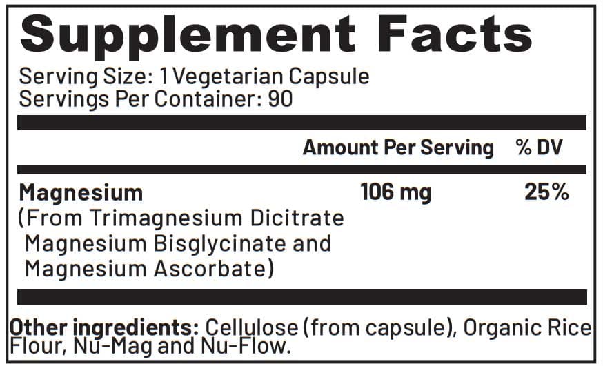 InterPlexus Magnesium³ Ingredients