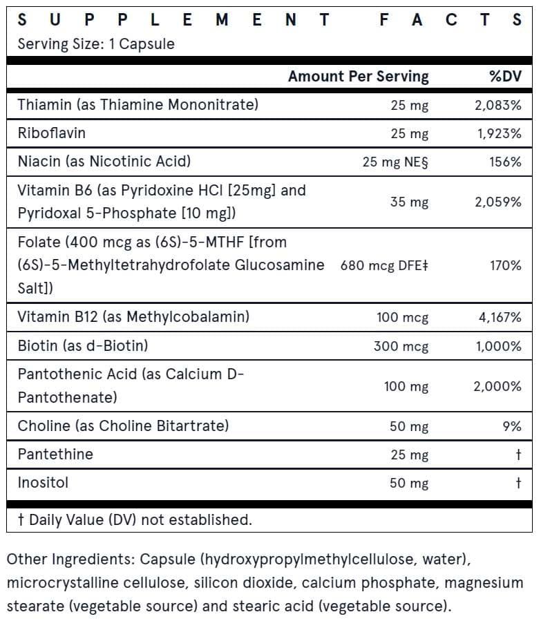 Jarrow Formulas B-Right Ingredients 