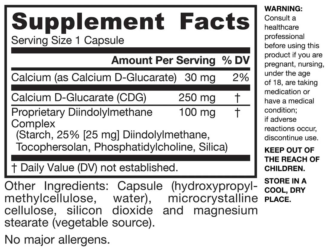 Jarrow Formulas DIM + CDG Ingredients