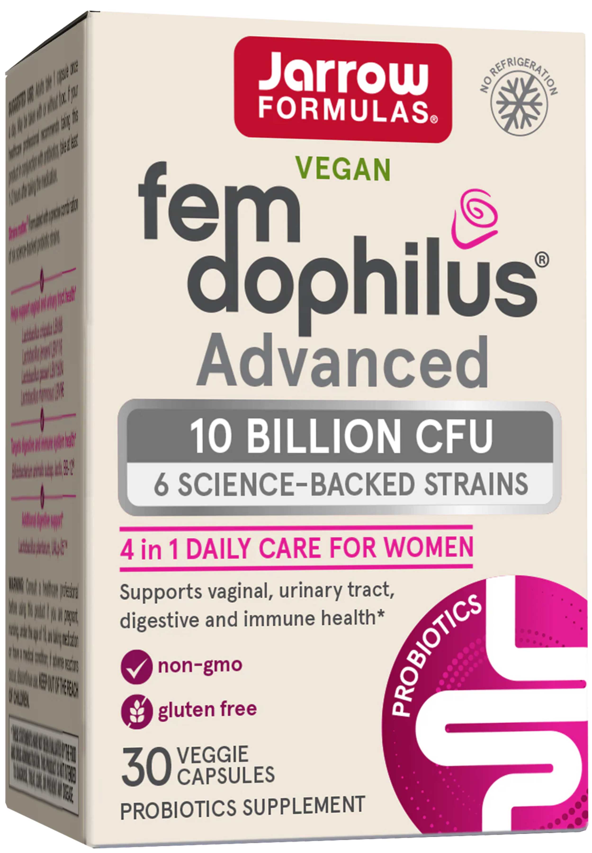 Jarrow Formulas Fem-Dophilus Advanced 10 Billion CFU