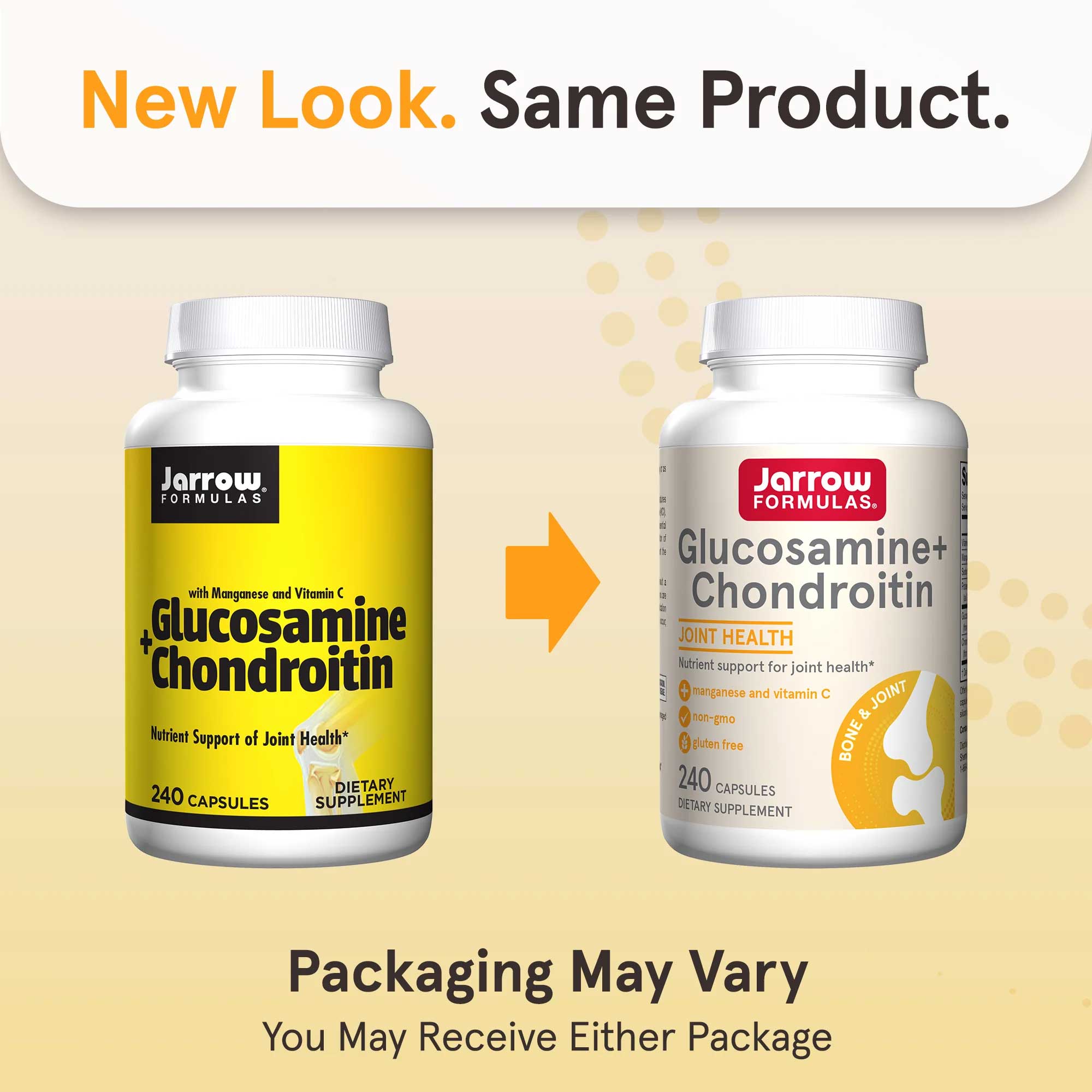 Jarrow Formulas Glucosamine + Chondroitin New Look