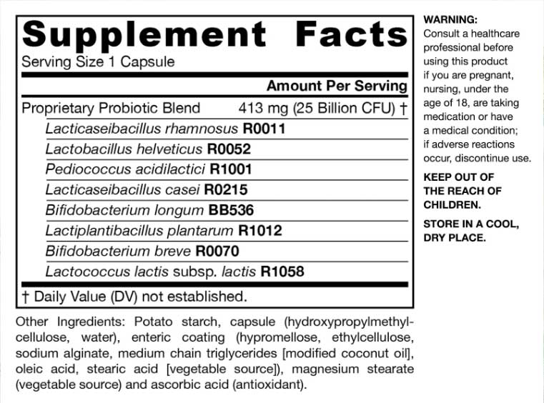 Jarrow Formulas Jarro-Dophilus EPS (High Potency 25B) Ingredients