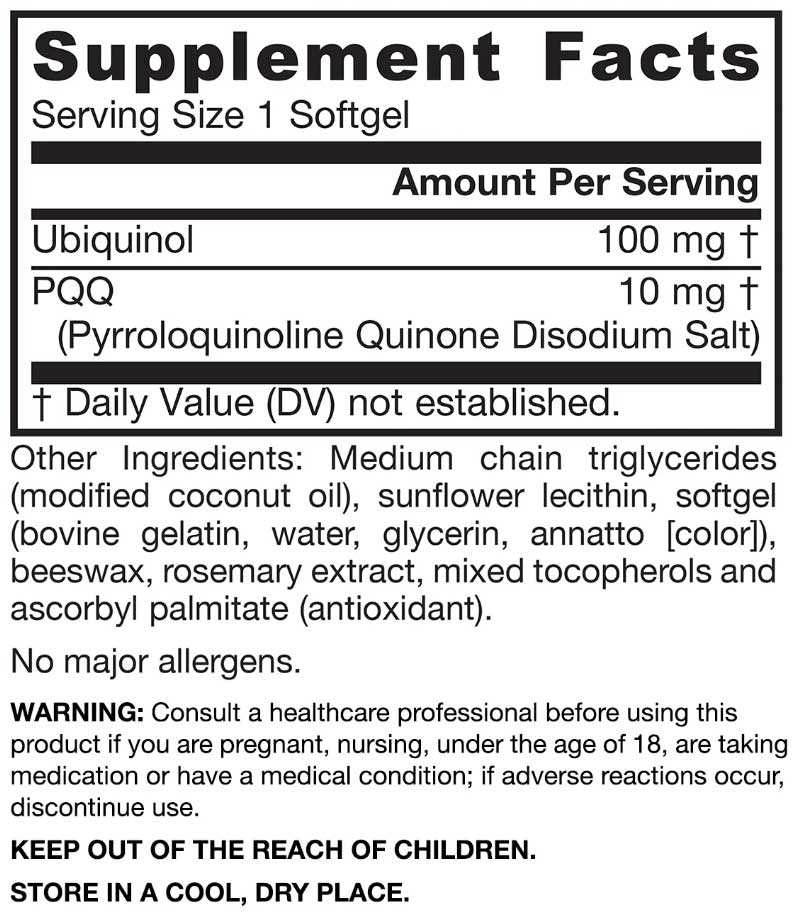 Jarrow Formulas QH-absorb + PQQ Ingredients