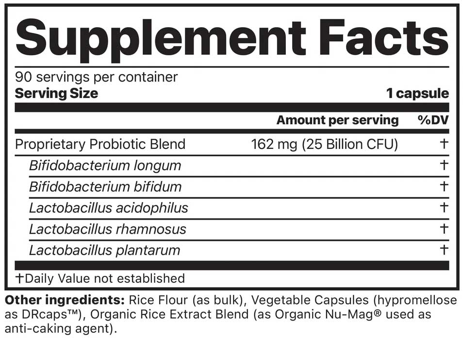 Jigsaw Health Essential Blend Probiotics Ingredients