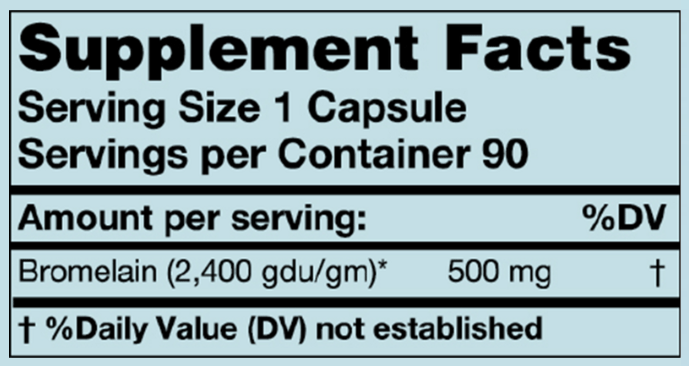 Karuna Health BromeZyme 2400 Ingredients