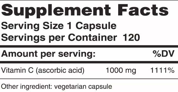 Karuna Health C-1000 1000 mg Ingredients