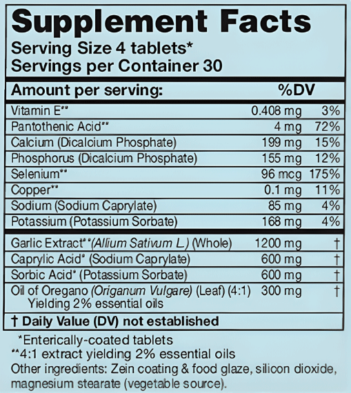 Karuna Health CapriPlus Ingredients