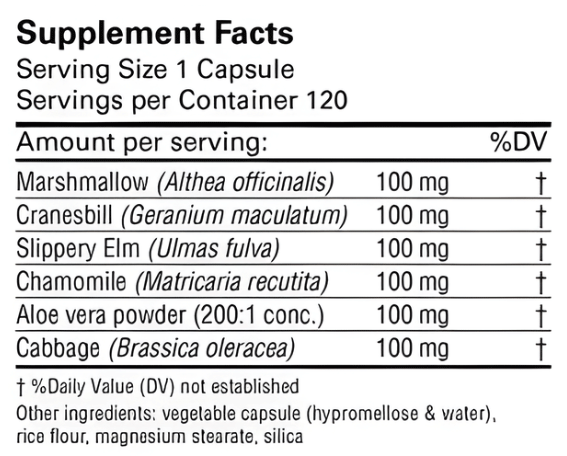 Karuna Health Herbal GI Ingredients