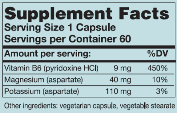 Karuna Health K/Mg Aspartate Ingredients