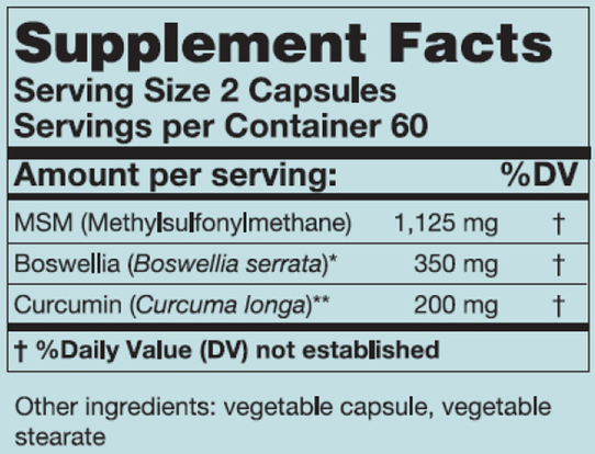 Karuna Health MSM Plus Ingredients