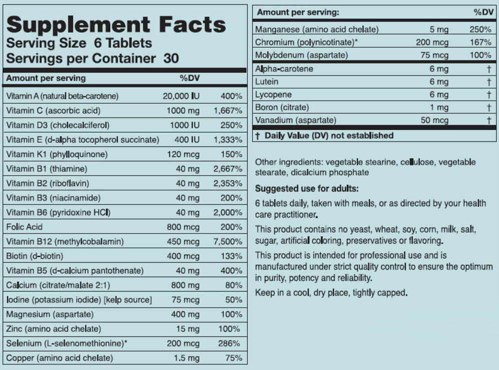 Karuna Health Maxxum 1 Ingredients