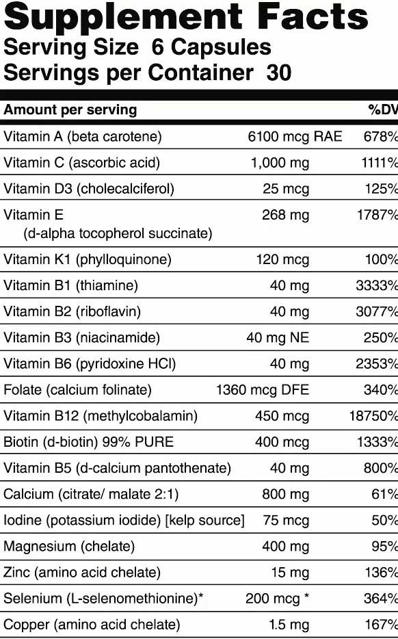 Karuna Health Maxxum 1 Ingredients