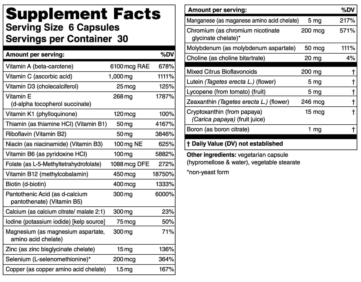 Karuna Health Maxxum 4 Ingredients