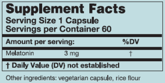 Karuna Health Melatonin 3 mg Ingredients