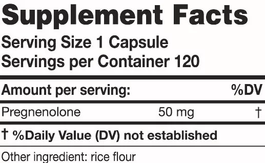 Karuna Health Pregnenolone 50 mg Ingredients