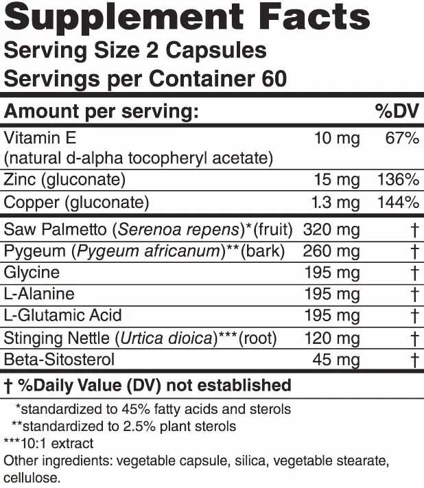 Karuna Health ProStat Plus Ingredients