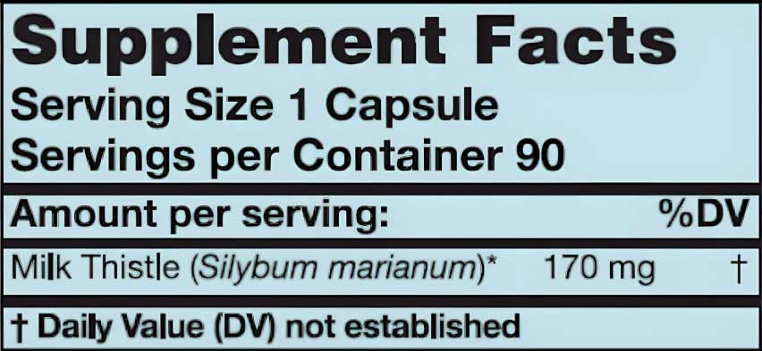 Karuna Health Silymarin Ingredients