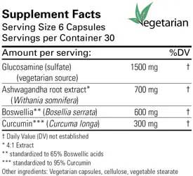 Karuna Health VegeGlucosamine Plus Ingredients