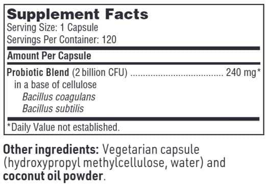Klaire Labs Ther-Biotic® Biospora™ Ingredients